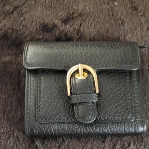 Michael Kors Black Wallet with Gold Buckle